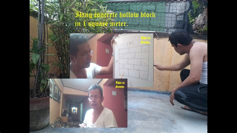 Ilang concrete hollow block in 1 square meter .